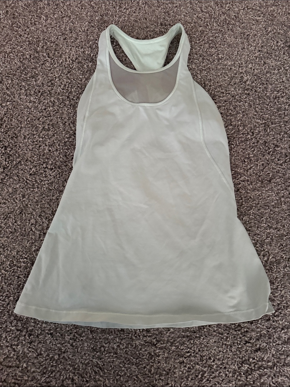 lululemon athletica Sage Green Mesh-Back Racer Tank with Sports Bra